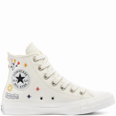 Női Converse It's Okay To Wander Chuck Taylor All Star Magasszárú Cipő CO5387026 Bézs/Fehér